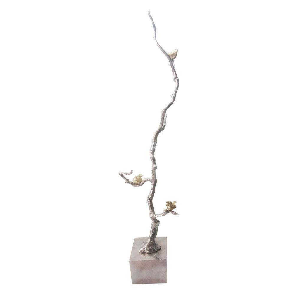 A & B Home Silver/Gold Branch Irregular Decor Accent