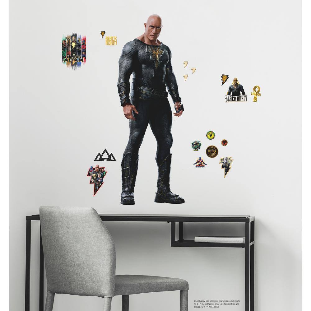 RoomMates Black Adam Yellow Giant Peel and Stick Wall Decals