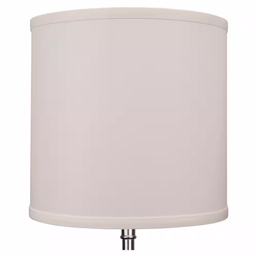 FenchelShades.com 10 in. Top Diameter x 10 in. H x 10 in. Bottom Diameter Linen Cream Drum Lamp Shade