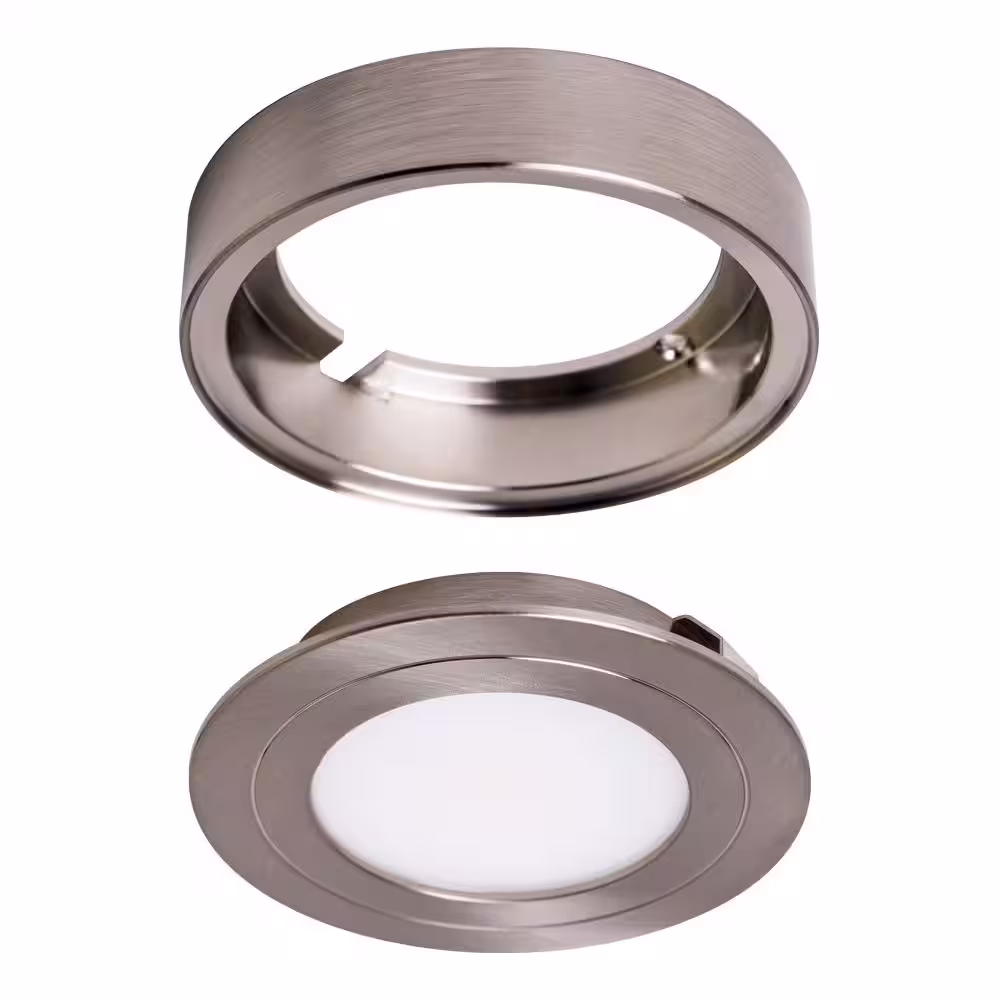 Armacost Lighting PureVue Dimmable Daylight White (5000K) LED Brushed Steel Puck Light