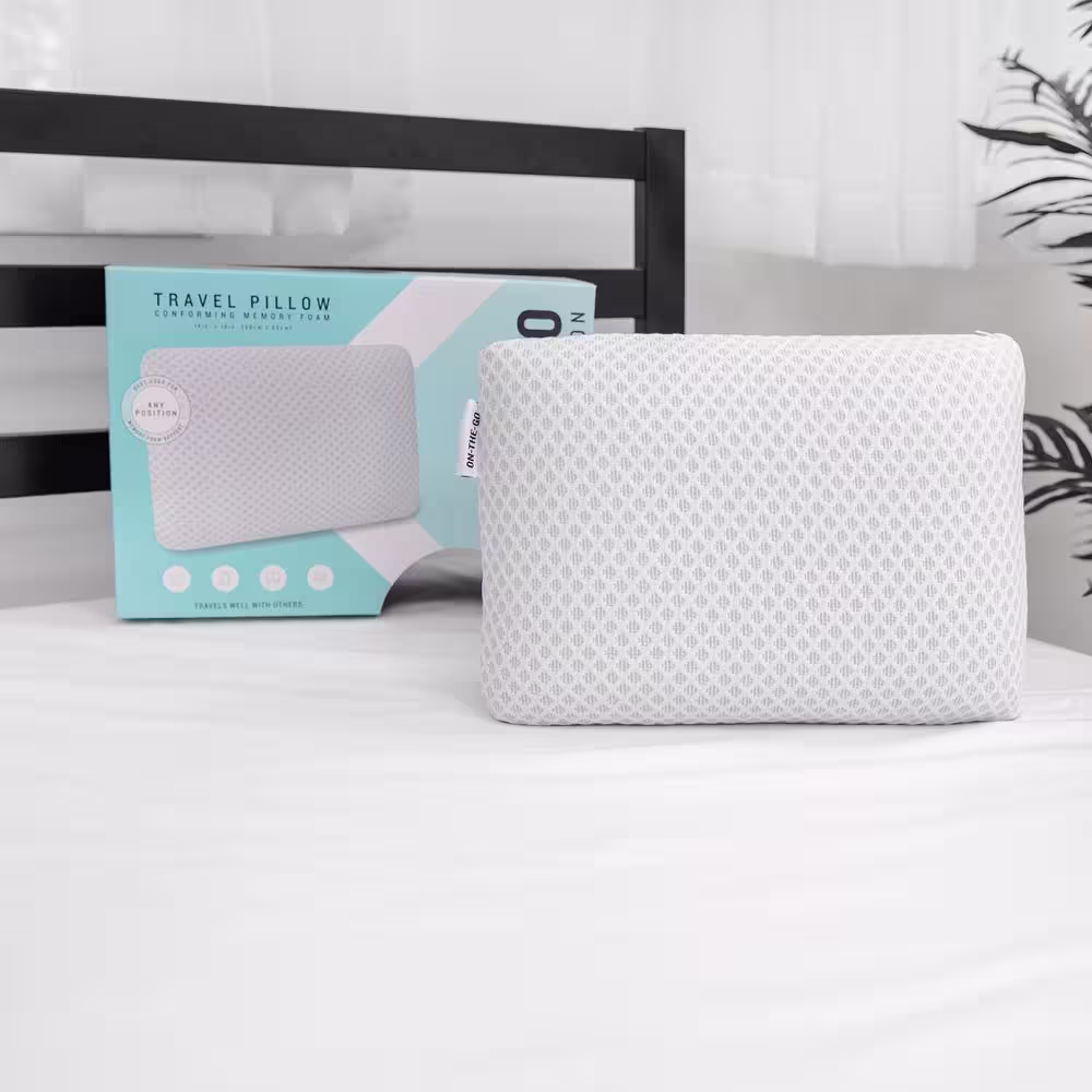 SensorPEDIC On-The-Go Conforming Plush Memory Foam Travel Pillow