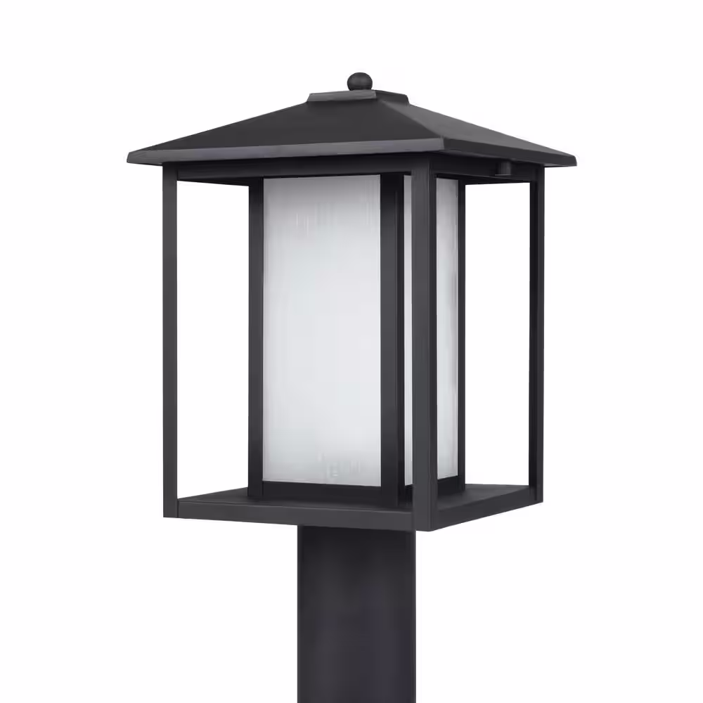 Generation Lighting Hunnington 1-Light Outdoor Black Lamp Post Light