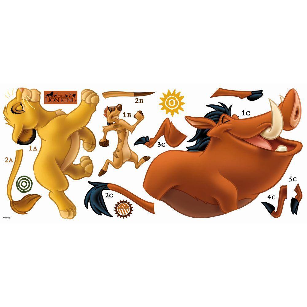 RoomMates 19 in. x 25 in. The Lion King Peel and Stick Giant Wall Decal
