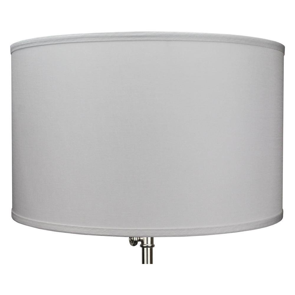 FenchelShades.com 18 in. Top Diameter x 18 in. Bottom Diameter x 11 in. H Linen Shadow Drum Lamp Shade