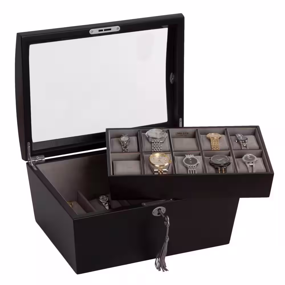 Mele & Co Royce Java Finish Wooden Jewelry Box
