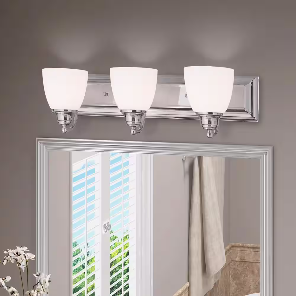 Livex Lighting Springfield 3 Light Polished Chrome Bath Vanity