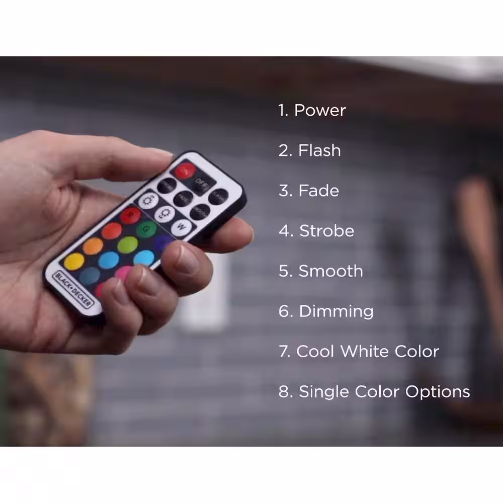 BLACK+DECKER LED Puck Light Kit, RGB Color Changing, (5-Pack)