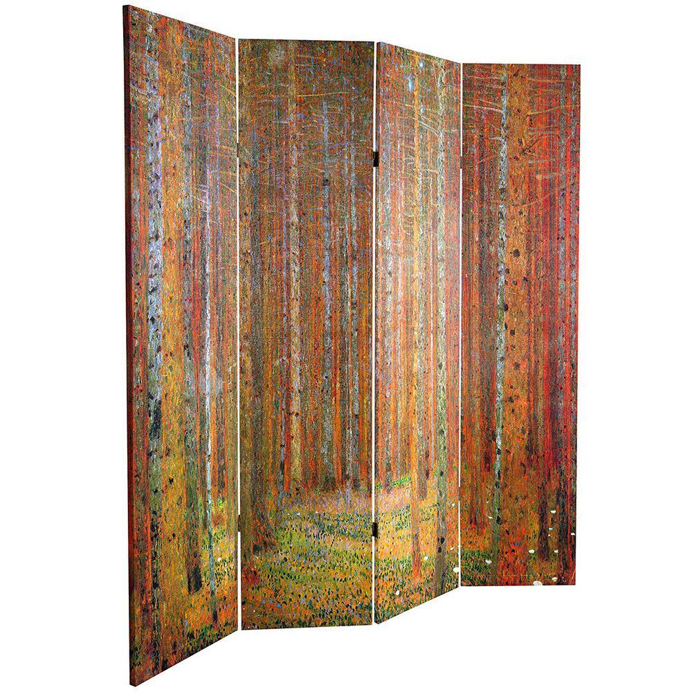 Oriental Furniture 6 ft. Printed 4-Panel Room Divider