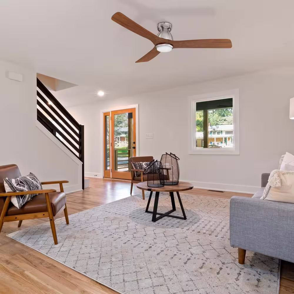 CARRO Sawyer 52 in. Integrated LED Indoor/Outdoor Nickel DC Motor Smart Ceiling Fan w/Light/Remote, Works w/Alexa/Google Home