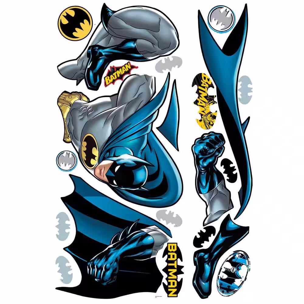 RoomMates 38 in. x 44 in. Batman Bold Justice Peel and Stick Giant Wall Decal