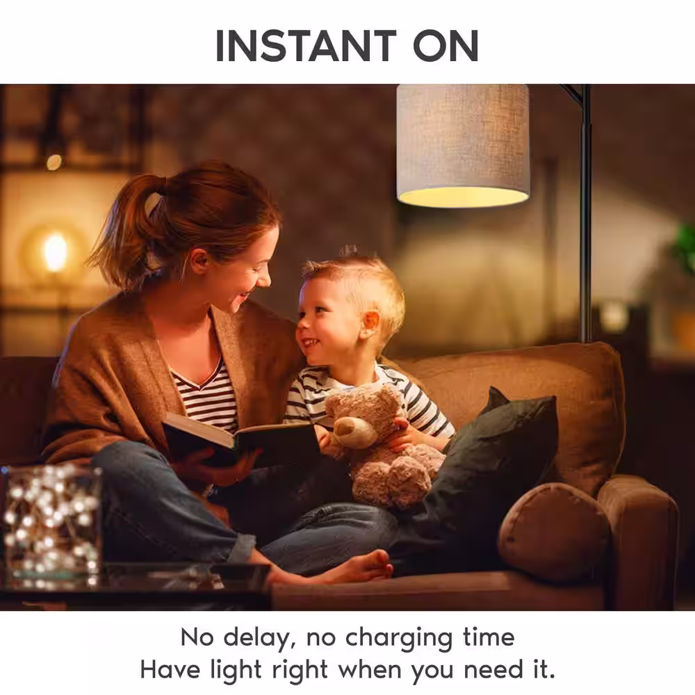 LUXRITE 40-Watt Equivalent A15 Dimmable Edison LED Light Bulbs Damp Rated 2700K Warm White (6-Pack)