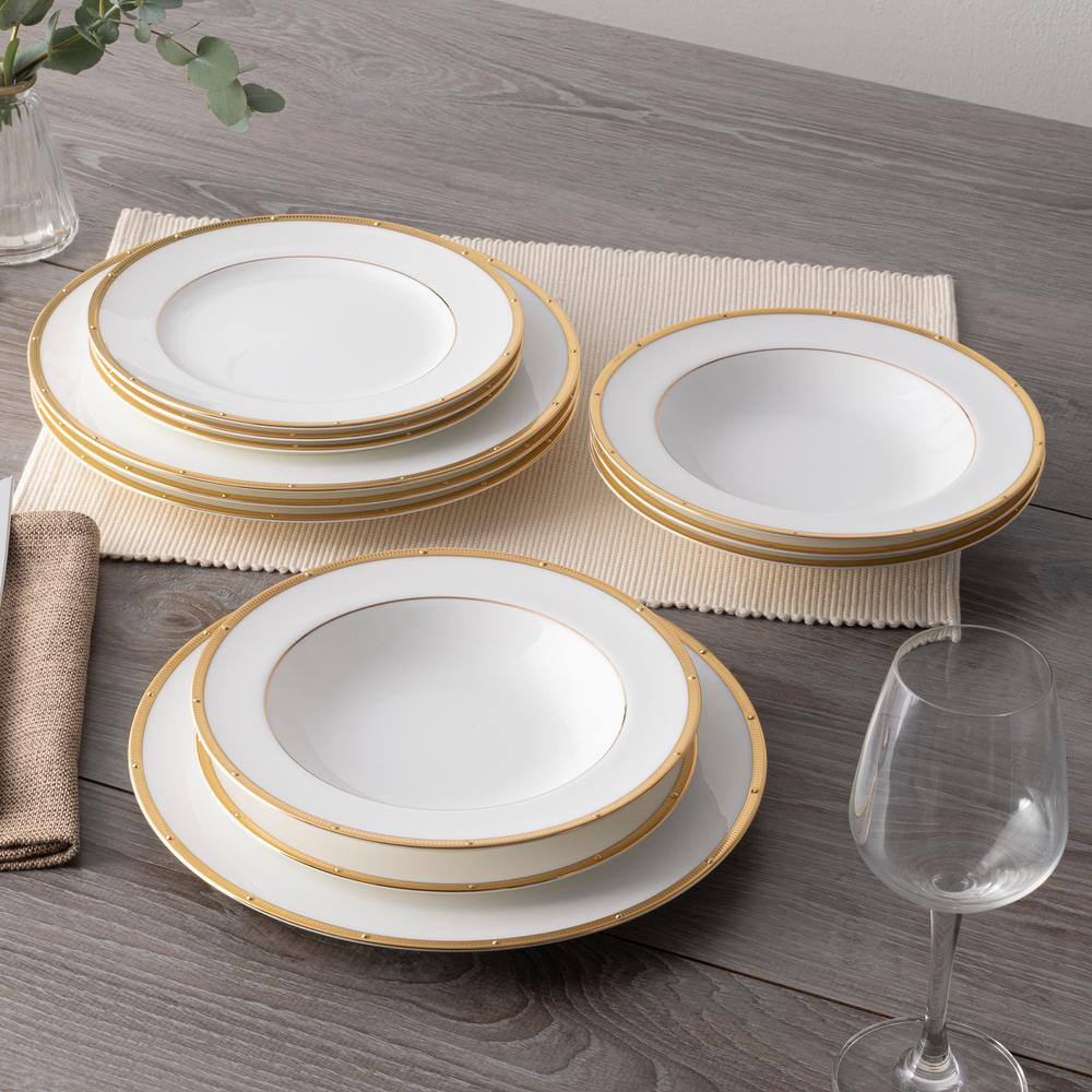 Noritake Rochelle Gold 12-Piece Set, (Service For 4)