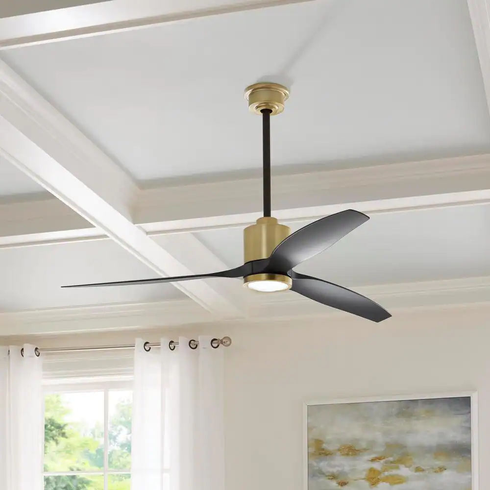 Home Decorators Collection Triplex 60 in. LED Brushed Bronze Ceiling Fan with Light