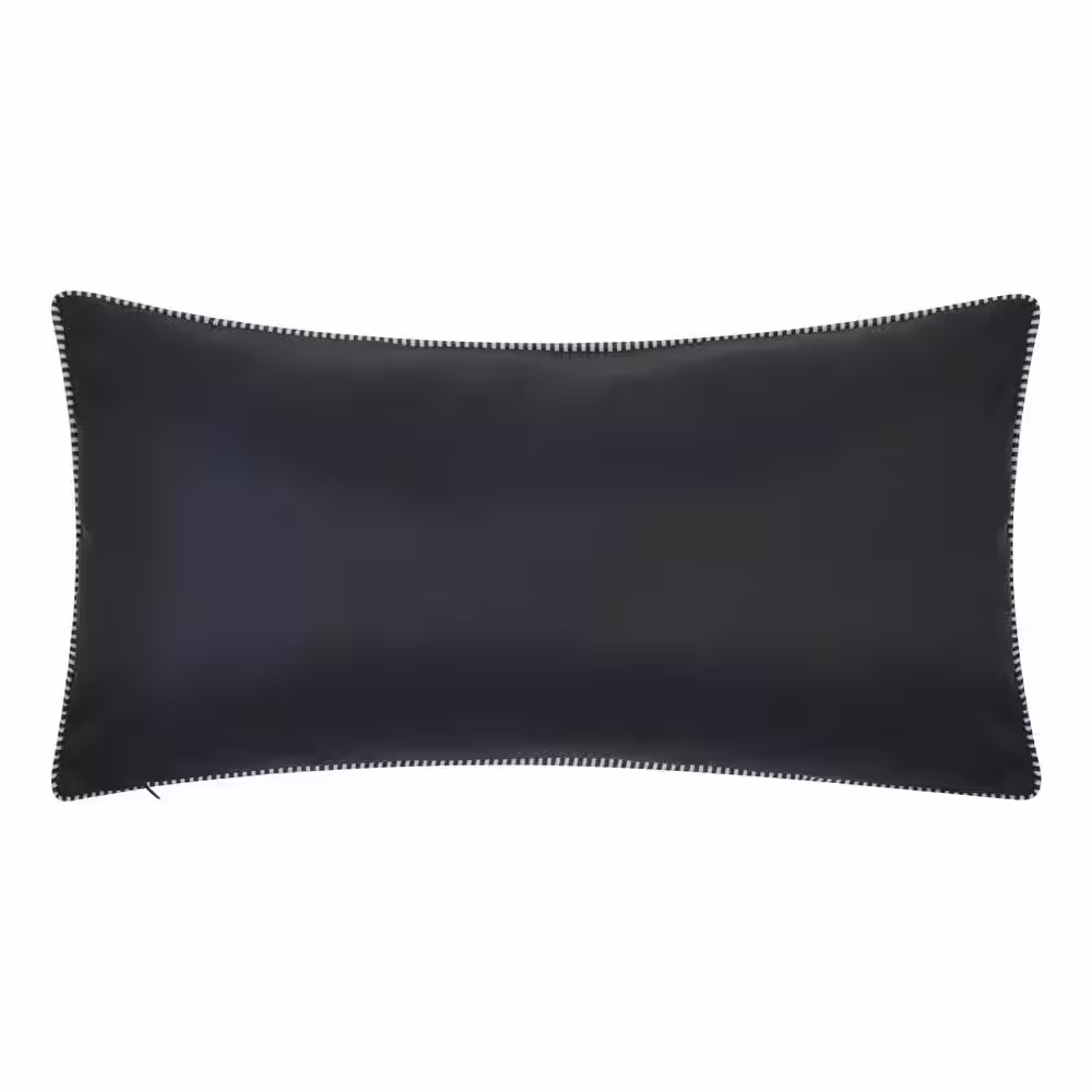 Edie@Home Multi-Colored Dimensional Topiary Lumbar w/Crewel Embroidered Pots Indoor/Outdoor 13 x 25 Decorative Throw Pillow