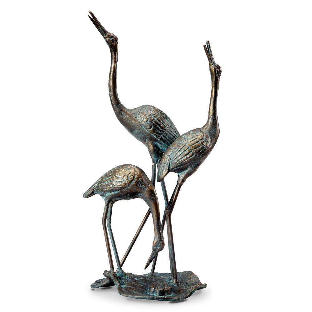 None Crane Family Statue