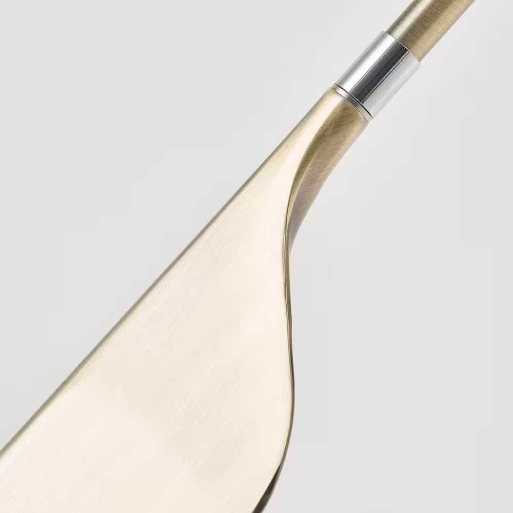 Brightech Leaf 53 in. Brass LED Floor Lamp with Adjustable Arm and Shade