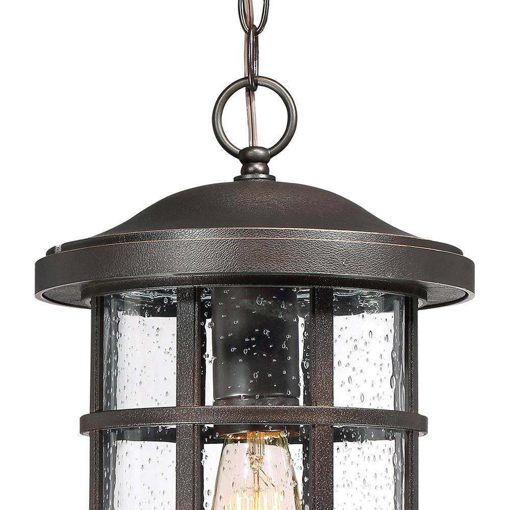 Quoizel Crusade 1-Light Bronze Outdoor Pendant Light