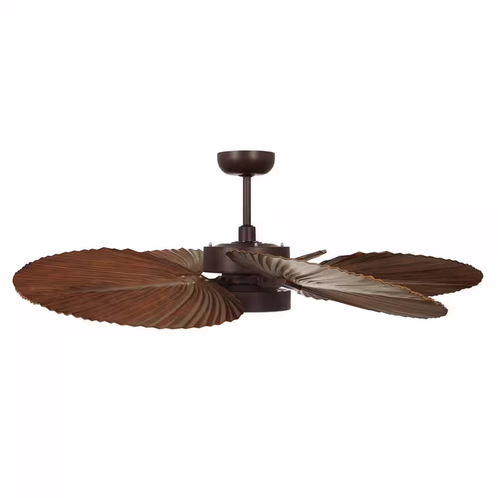 Lucci Air Bali 52 in. Indoor/Outdoor Oil Rubbed Bronze and Dark Koa Blades DC Ceiling Fan with Remote Control Light