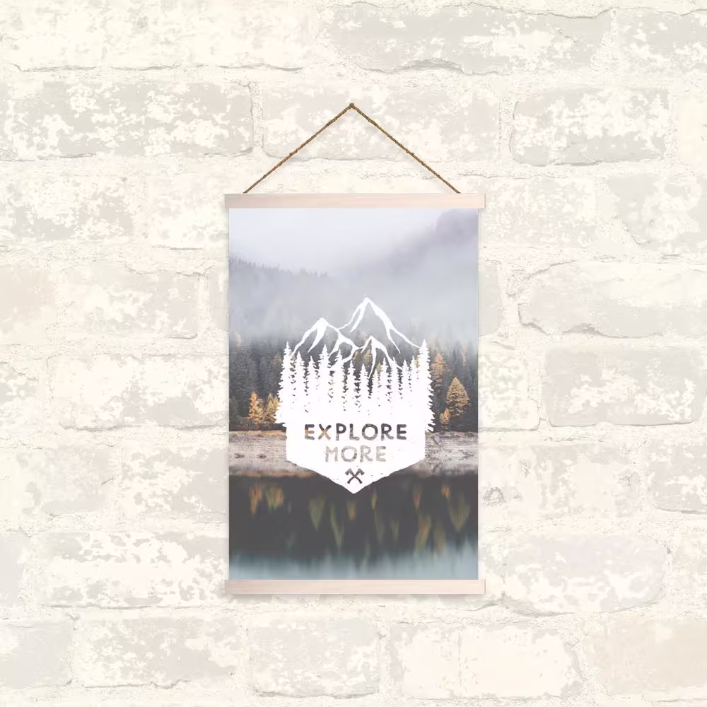 RoomMates Explore More Wall Hanging Blue Vinyl Wall Art