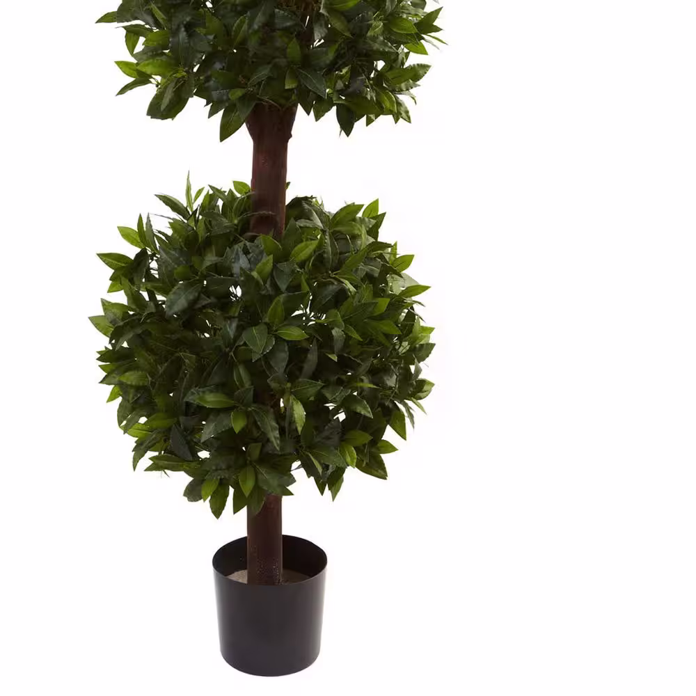 Nearly Natural 6.5 ft. Artificial Sweet Bay Triple Ball Topiary