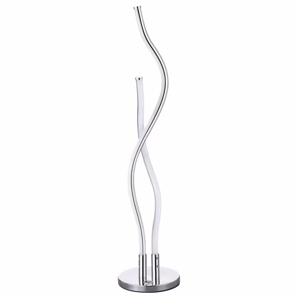JONATHAN Y Cairo 26.25 in. Chrome Integrated LED Table Lamp