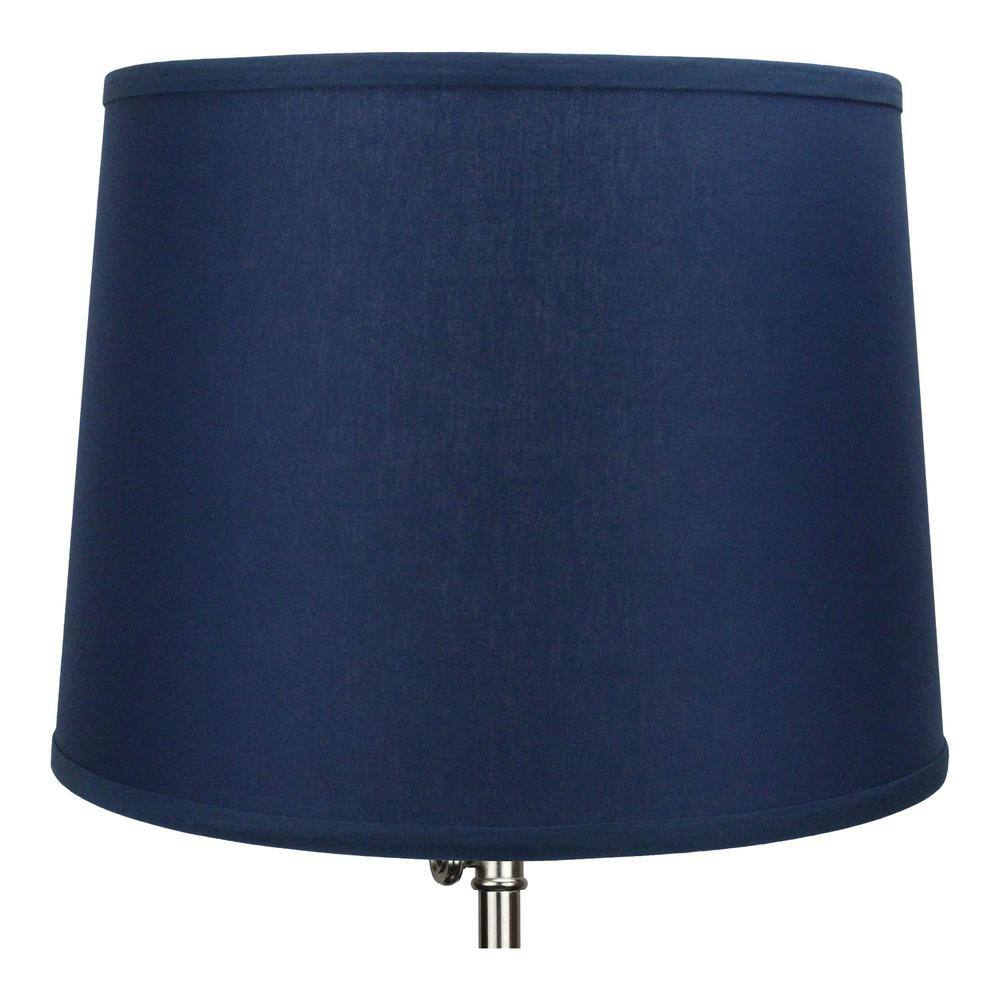 FenchelShades.com 16 in. x 12 in. Linen Navy Blue Empire Lamp Shade