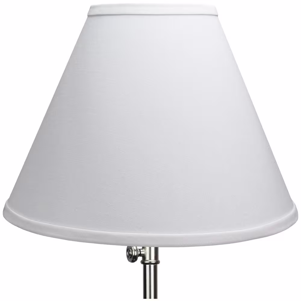 FenchelShades.com Fenchel Shades 12 in. Width x 8.25 in. Height White/Nickel Finish Empire Lamp Shade