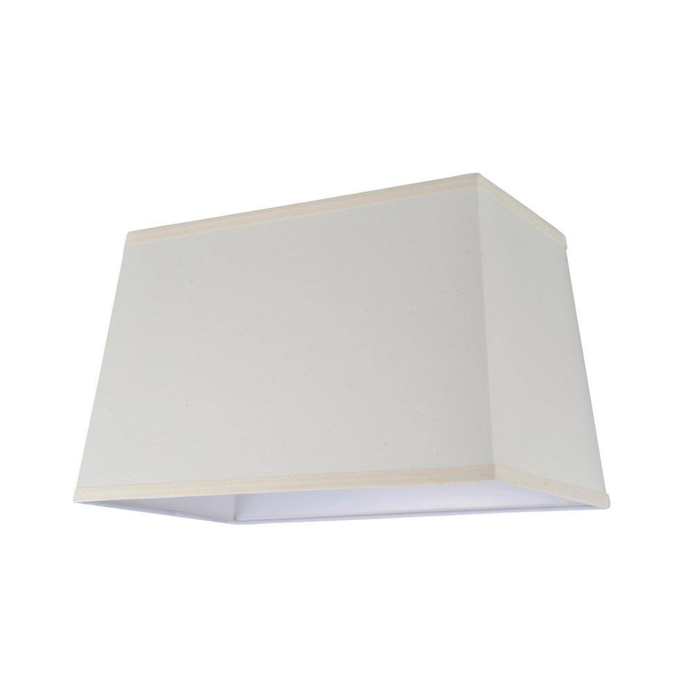 Aspen Creative Corporation 16 in. x 10 in. Off White Hardback Rectangular Lamp Shade