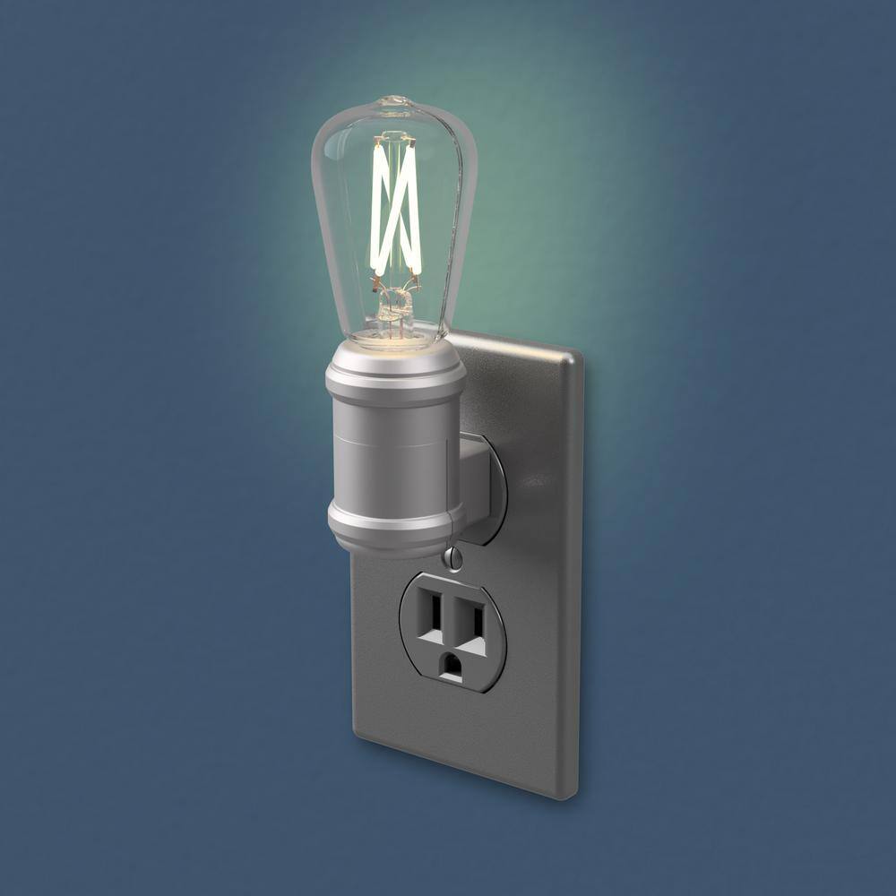 Westek Aged Nickel Automatic Vintage Edison LED Night Light
