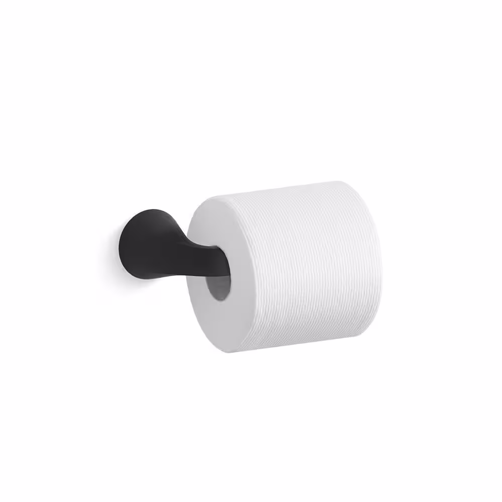 KOHLER Cursiva Toilet Paper Holder in Matte Black