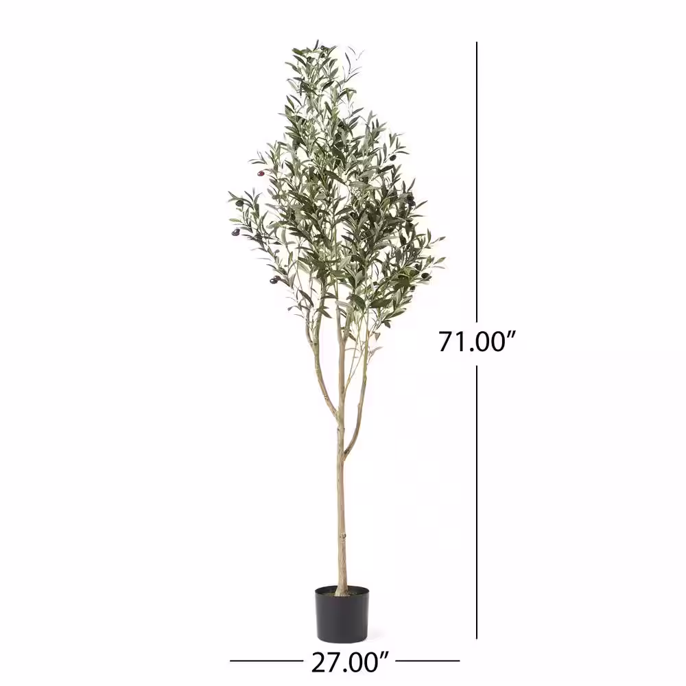 Noble House Tigue 6 ft. Green Artificial Olive Tree