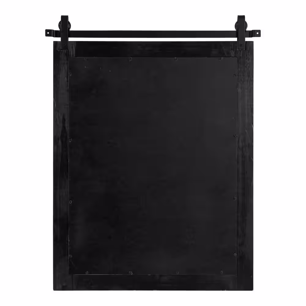 Kate and Laurel Cates 24.00 in. W x 30.20 in. H Walnut Brown Rectangle Farmhouse Framed Decorative Wall Mirror