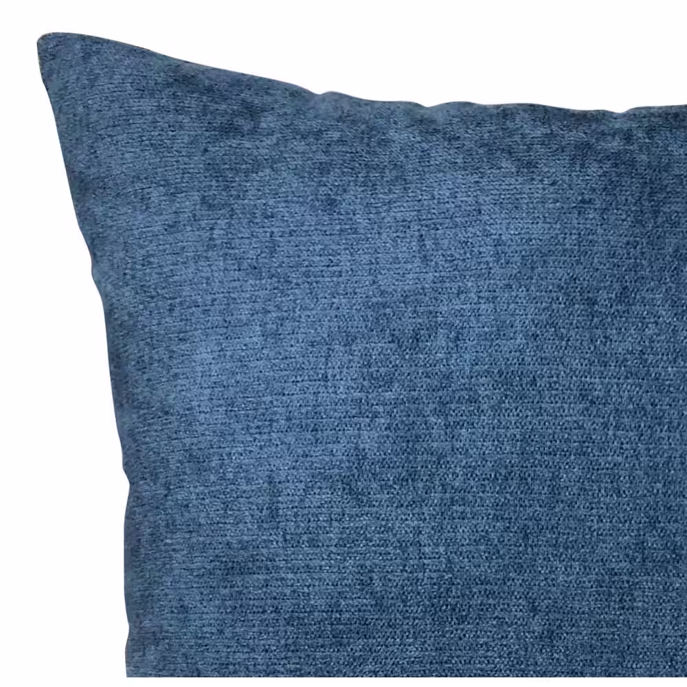Harper Lane Carson Chenille Throw Pillow 17 in. x 17 in. Ensign Blue