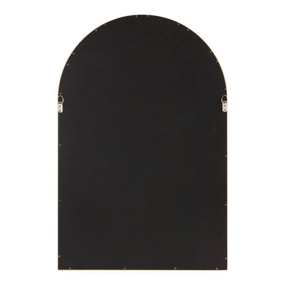 Kate and Laurel Hutton 20.00 in. W x 30.00 in. H Wood Natural Arch Framed Decorative Mirror