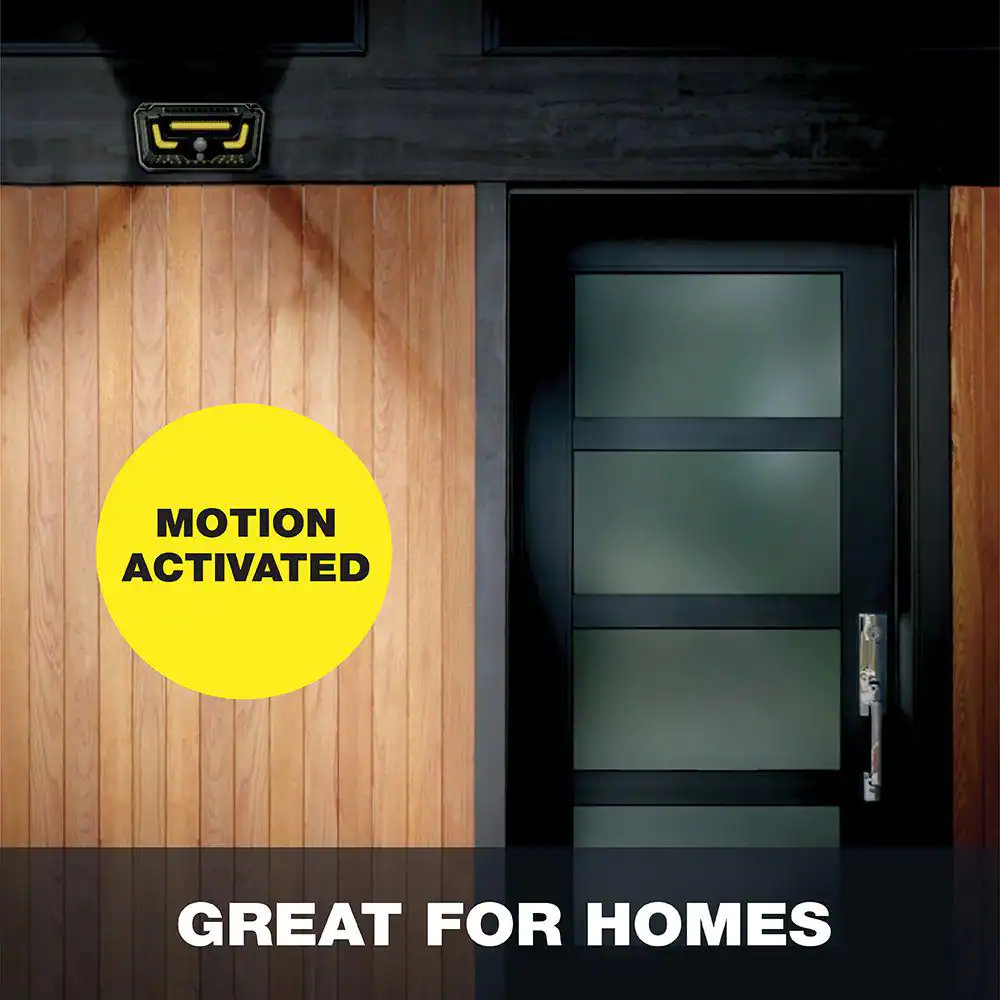 Bell + Howell 330 Lumens Solar Power 50 LED Bright White Lights Motion Sensored 2 Modes Solar Bionic Light Wall Pack Light, 6500K