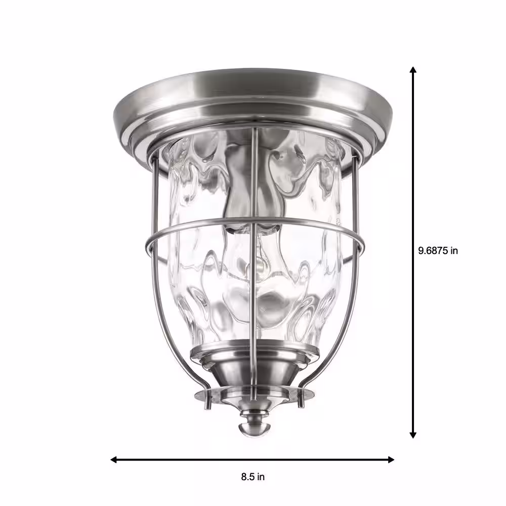 Progress Lighting Beacon Collection Stainless Steel Outdoor Flushmount
