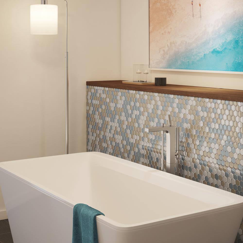 Inoxia SpeedTiles Aurora 11.51 in. x 11.06 in. x 5 mm Mixed Colors Glass Self-Adhesive Wall Mosaic Tile (5.30 sq.ft./Case)