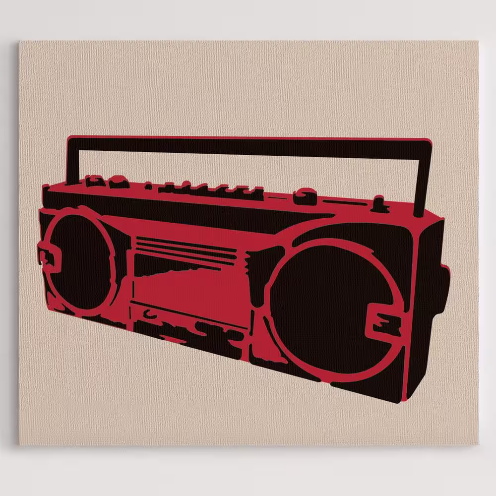 Stencil1 Boom Box 2 Layer Stencil