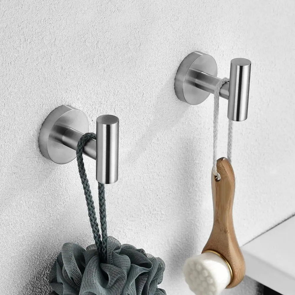 None Modern 6-Pieces Bath Hardware Set with Towel rail*2 Paper towel rack*1 Towel ring*1 Hook*2 in Brushed Nickel