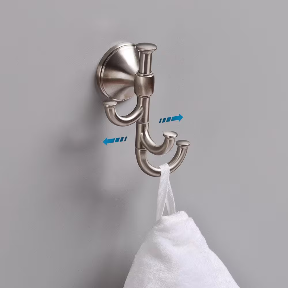 Delta Accolade Expandable Multi-Purpose Towel and Clothes Hook in Spotshield Brushed Nickel