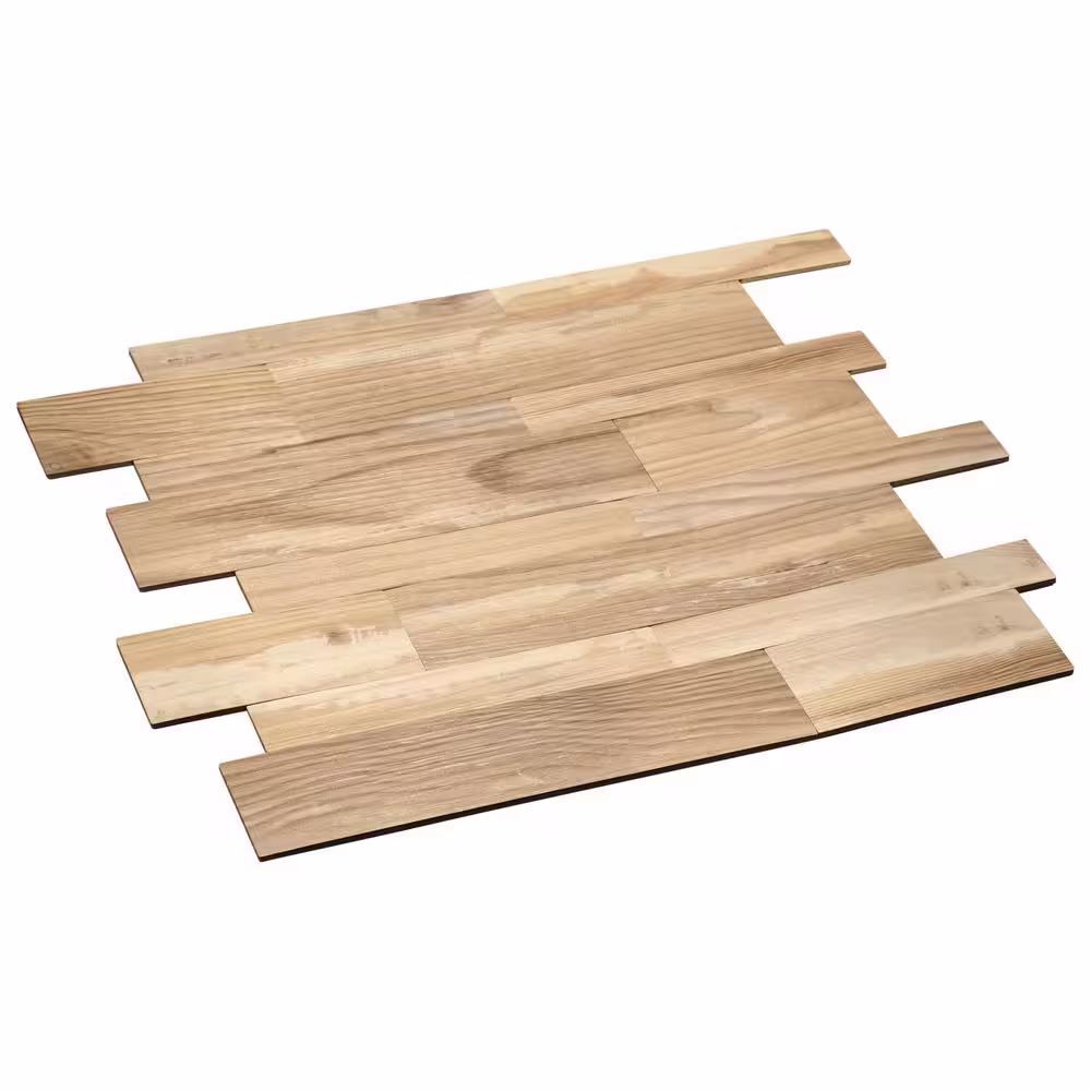 None Idaho Beige/Gray 11.5 in. x 11.6 in. 4mm Stone Peel and Stick Backsplash Tiles (8pcs/7.44 sq.ft Per Case)