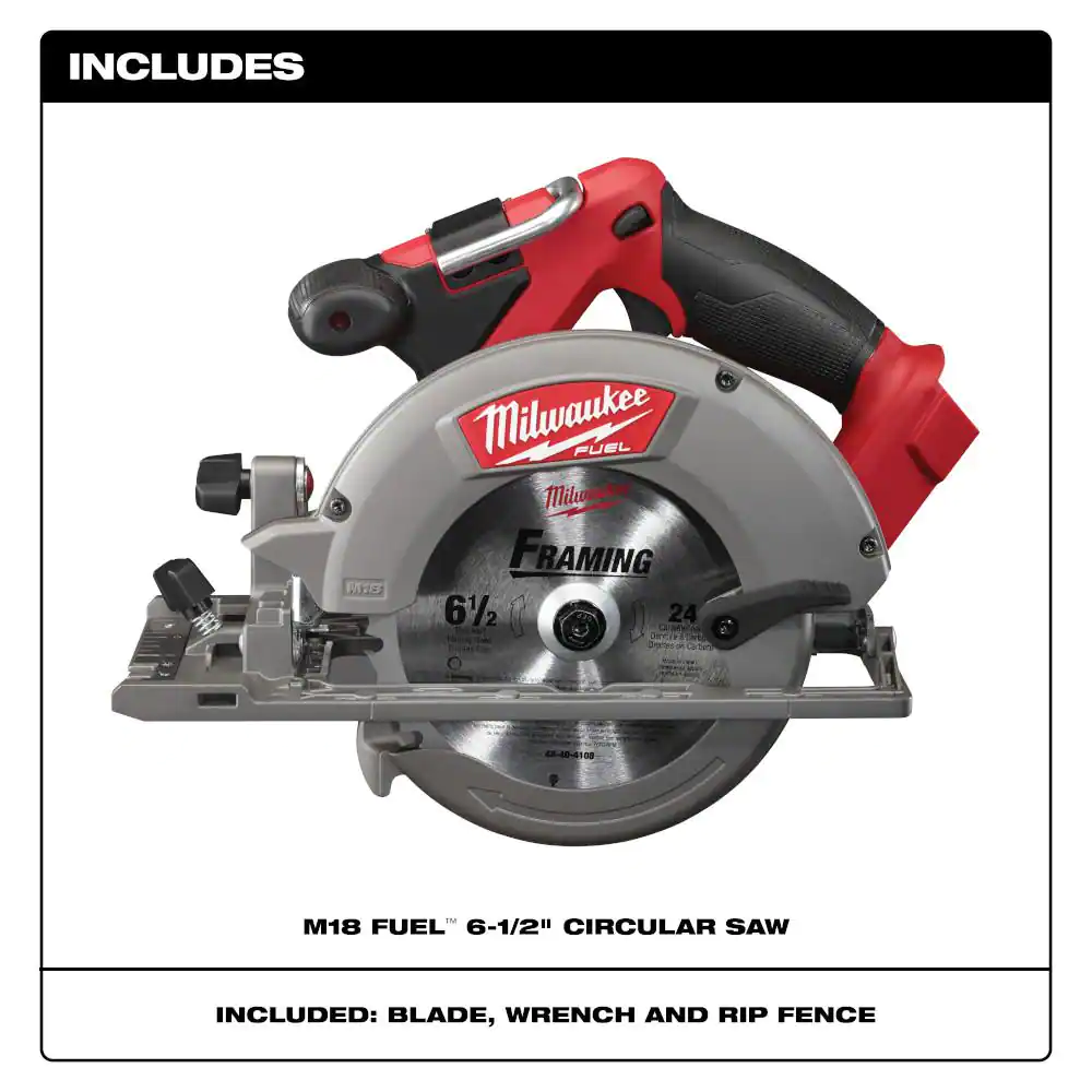 Milwaukee M18 FUEL 18V Lithium-Ion Brushless Cordless 6-1/2 in. Circular Saw (Tool-Only)