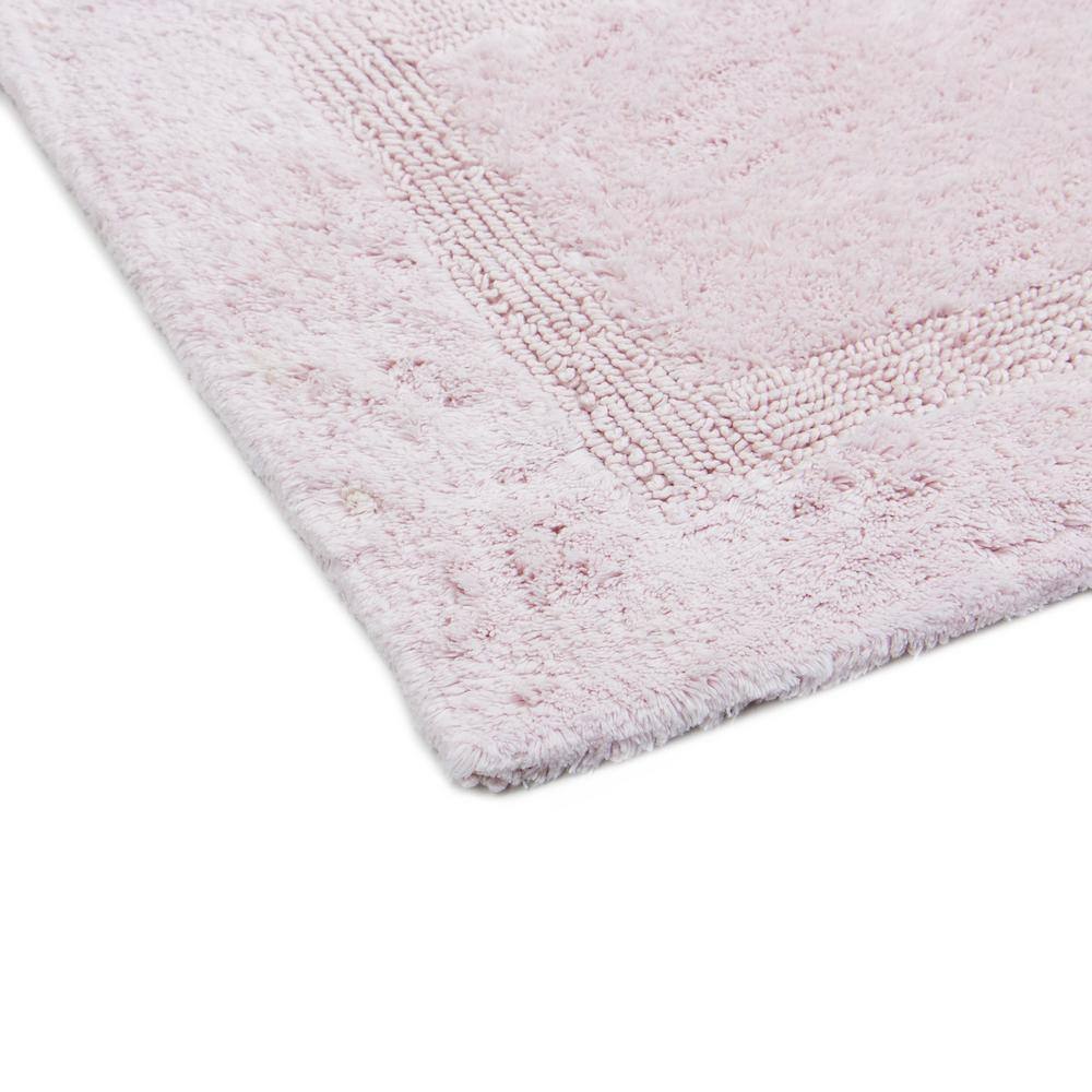 None Blush 17 in. x 24 in. Outside Border Bath Mat