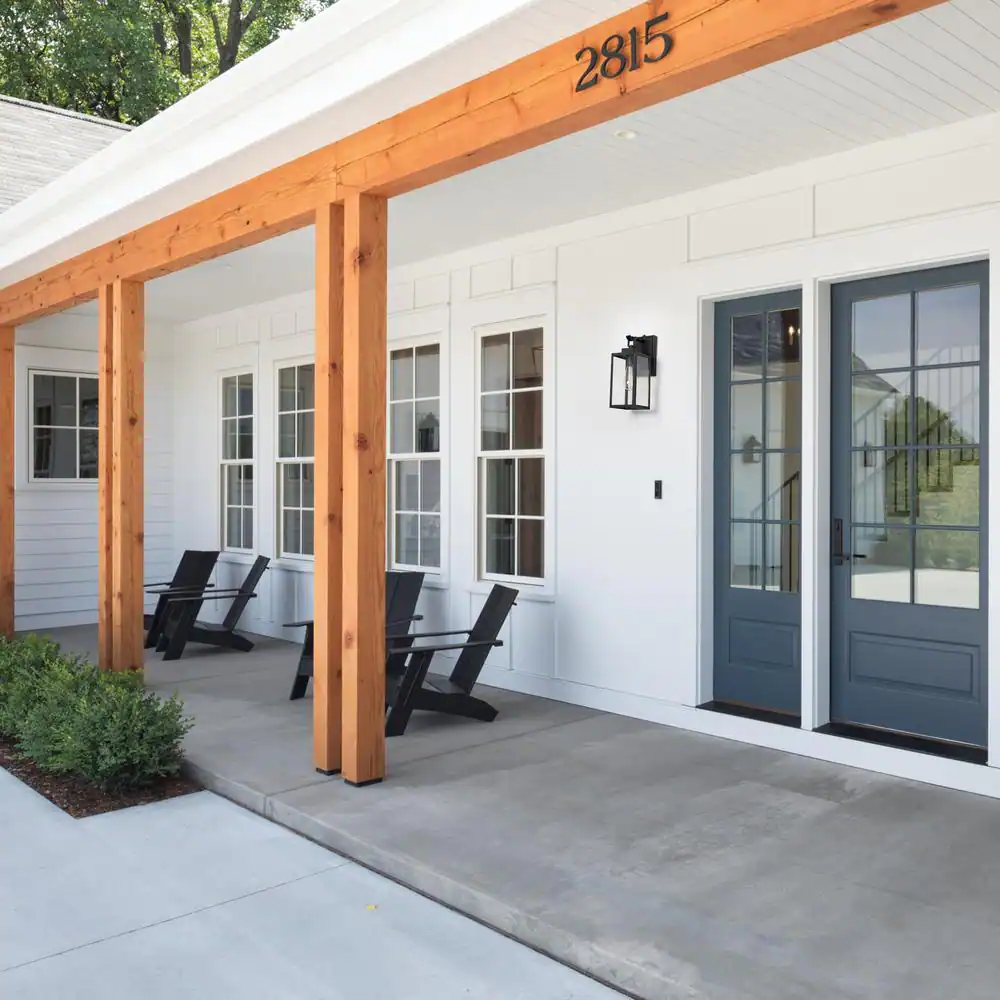 C Cattleya 1-Light Matte Black Dusk to Dawn Outdoor Wall Lantern Sconce with Clear Tempered Glass