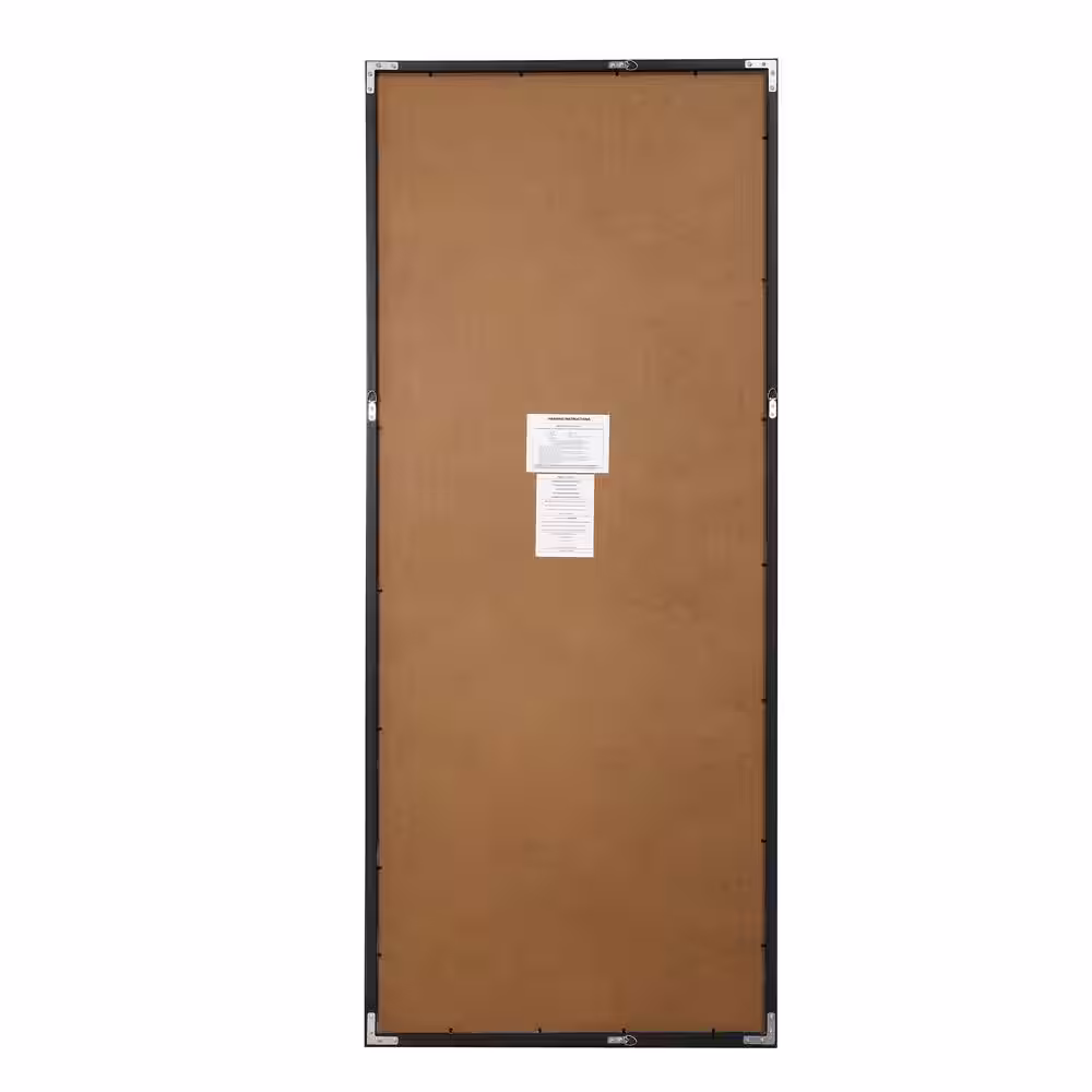 Martin Svensson Home Solna 59 in. x 25 in. Contemporary Rectangle Framed Black Full Length Mirror