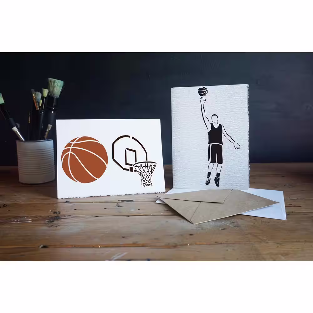 Stencil1 Basketball Stencil (4-Pack)