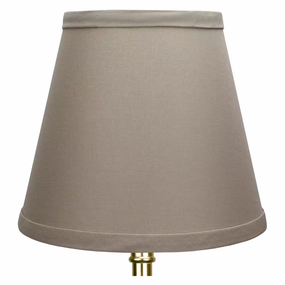 FenchelShades.com 5 in. Top Diameter x 8 in. Bottom Diameter x 7 in. Slant Linen Stone Empire Lamp Shade