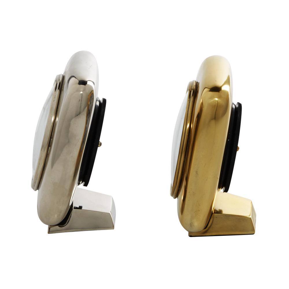 Litton Lane Multi Colored Aluminum Contemporary Analog Tabletop Clock (Set of 2)