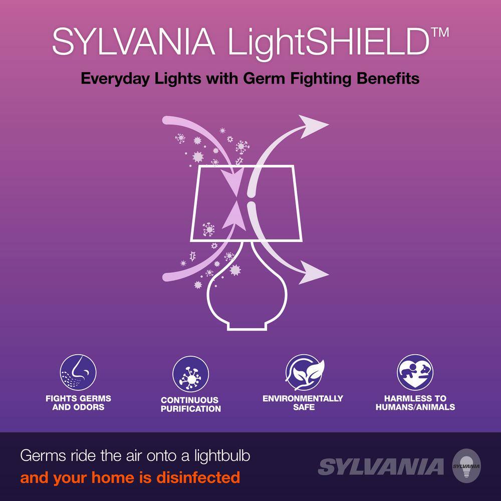 Sylvania 60-Watt Equivalent A19 Germicidal LED Light Bulb Soft White (24-Pack)