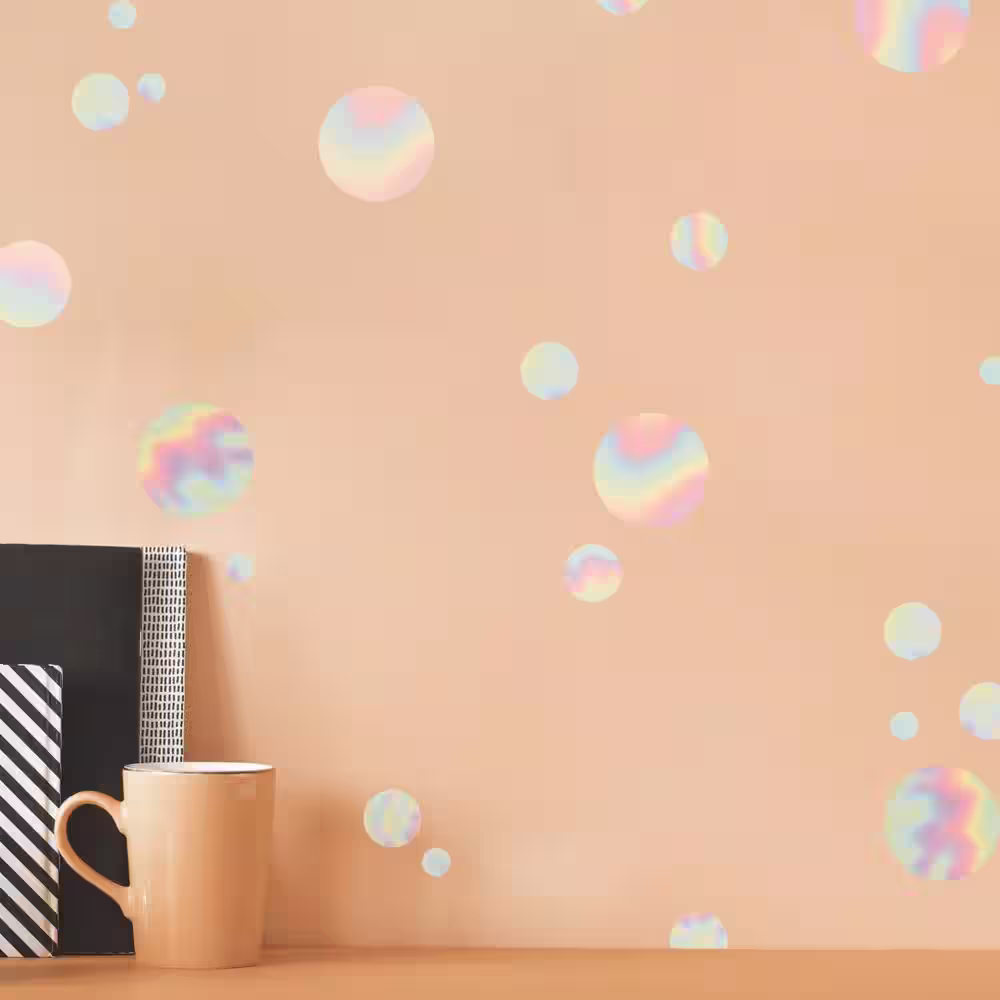 RoomMates Holographic Holographic Circle Wall Decals